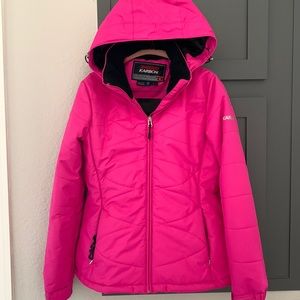KARBON Women's 6 Pink Ski & Snowboarding Jacket Coat Hooded EXTREM ALP 3